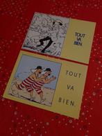 2 cartes postales Tintin Touring Assurance, Overige thema's, Ongelopen, Ophalen of Verzenden, 1980 tot heden