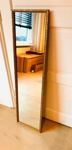 Prachtige vintage antieke gouden spiegel, Ophalen, Rechthoekig, Minder dan 50 cm, 100 tot 150 cm