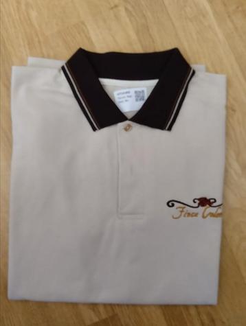 Polo shirt beige/bruin xl Finca Colombia  beschikbaar voor biedingen