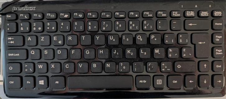 Perixx Periboard 407 Mini-toetsenbord, Computers en Software, Toetsenborden, Nieuw, Azerty, Bedraad, Ophalen of Verzenden
