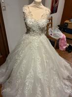 Trouwjurk hoepelrok maat 36, Ophalen, Trouwjurk, Wit, Zo goed als nieuw