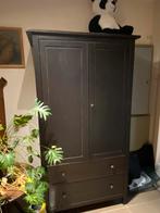 Armoire/armoire de vestiaire noire avec cintres et 2 tiroirs, Maison & Meubles, Comme neuf, Enlèvement ou Envoi
