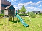 Houten speeltoestel met huisje, glijbaan en schommel, Kinderen en Baby's, Ophalen, Gebruikt, Hout