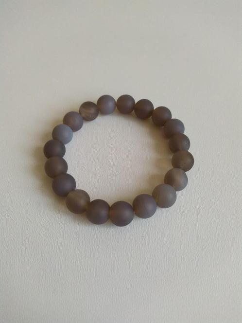 Armbandje kralen agaat, Handtassen en Accessoires, Armbanden, Nieuw, Overige materialen, Grijs, Met bedels of kralen, Met edelsteen