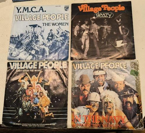 Village People - 4 singles, Cd's en Dvd's, Vinyl Singles, Gebruikt, Single, Pop, 7 inch, Ophalen of Verzenden