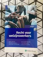 Handboek Recht voor welzijnswerkers - 2020, Boeken, Studieboeken en Cursussen, Diverse auteurs, Ophalen of Verzenden, Hoger Onderwijs