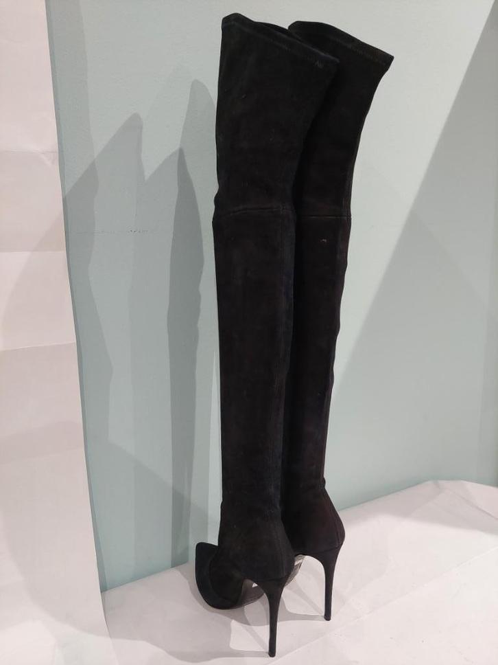 662C* CASADEI - prachtige waadpakken met hoge hakken (36), Kleding | Dames, Schoenen, Gedragen, Hoge laarzen, Zwart, Verzenden