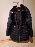 Blauwe gewatteerde winterjas met teddy kraag – maat 42, Kleding | Dames, Ophalen, Maat 42/44 (L)