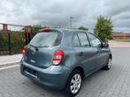 NISSAN MICRA 1.2i ESSENCE/ AIRCO/ EURO 5/ CONTROLE OK, Stof, Zwart, Blauw, 5 deurs