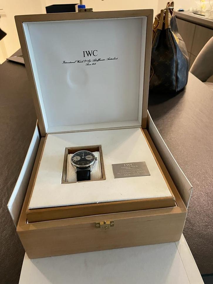 IWC Portugieser Automatic 2000, Handtassen en Accessoires, Horloges | Heren, Zo goed als nieuw, Polshorloge, Overige merken, Staal