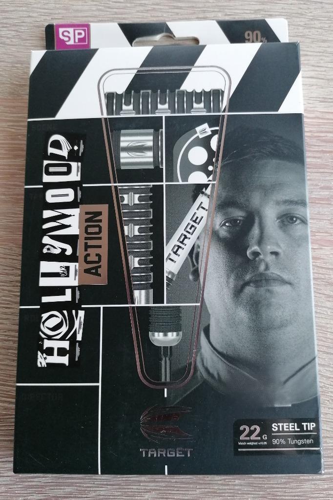 Target Chris Dobey Hollywood Action 90% 22 gram & darthouder, Sport en Fitness, Darts, Nieuw, Pijlen, Ophalen of Verzenden