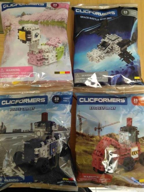 Clickformers 4 sets - 23 ST/set -  NIEUW, Kinderen en Baby's, Speelgoed | Bouwstenen, Nieuw, Overige merken, Ophalen of Verzenden