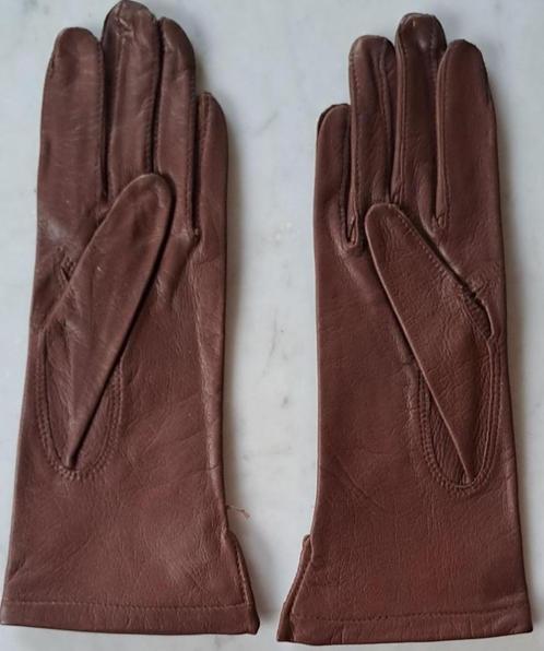 Vintage bruine leren galahandschoenen voor dames, Kleding | Dames, Mutsen, Sjaals en Handschoenen, Zo goed als nieuw, Handschoenen