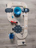 Houten autobaan met accessoires, Enlèvement, Utilisé, Jouet à Rouler ou à Bascule