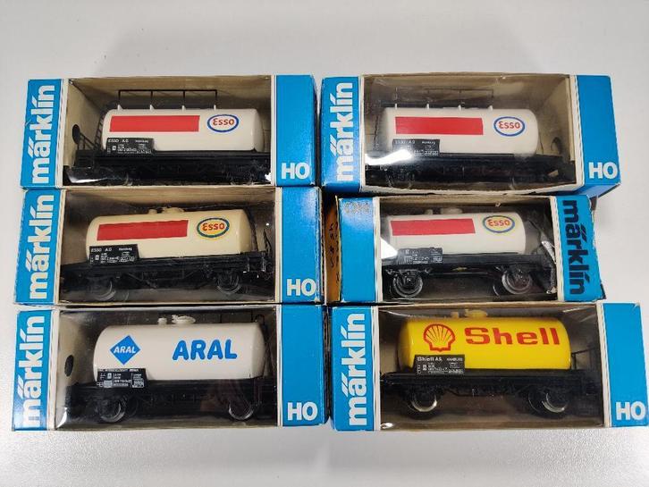Marklin 4440 4442 4441 lot ketelwagons 6 stuks, Hobby en Vrije tijd, Modeltreinen | H0, Gebruikt, Wagon, Wisselstroom, Märklin
