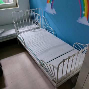 Meegroeibed Ikea, Kinderen en Baby's, Kinderkamer | Bedden, Ophalen, 85 tot 100 cm, Zo goed als nieuw, Matras