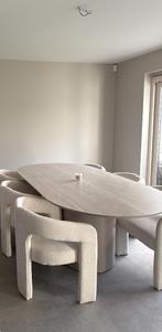 Table à manger travertin, Comme neuf, Enlèvement, 50 à 100 cm, Autres formes