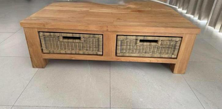 Salontafel teak, Huis en Inrichting, Tafels | Salontafels, Zo goed als nieuw, Teakhout, Ophalen