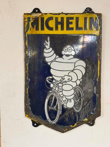 MICHELIN fietsbanden emaille bord, Antiek en Kunst, Ophalen of Verzenden