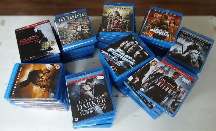 84 Blu Ray films, Cd's en Dvd's, Blu-ray, Zo goed als nieuw, Actie, 3D, Ophalen