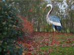 reiger in smeedijzer van kleur, natuurlijke grootte!, Verzenden, Nieuw, Metaal, Dierenbeeld