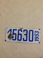 Taksplaat bootplaat 1953 in emaille, Verzenden, Gebruikt