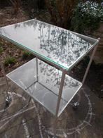 Bijzettafel dokter, medische trolley, vintage jaren 50, Ophalen, Metaal of Aluminium, 1950 gemerkt maker