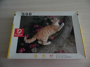NATHAN PUZZEL VAN 500 STUKJES MET KAT IN EEN BOOM beschikbaar voor biedingen