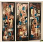 Olieverf en acryl op canvas doek. 3 luik,, Antiek en Kunst, Ophalen