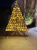 Houten kerstbomen met verlichting, Ophalen, Zo goed als nieuw