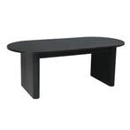 Zwart Eiken eettafel ovaal - uitschuifbaar (NIEUW), Huis en Inrichting, Tafels | Eettafels, Ophalen, Nieuw, Ovaal