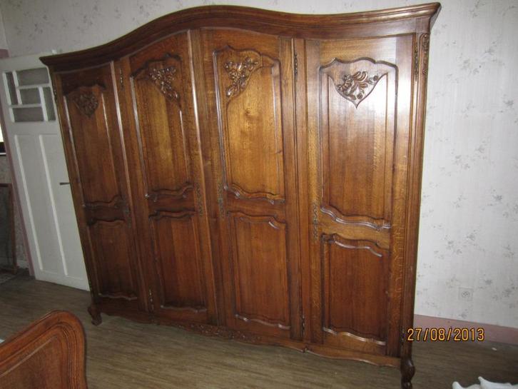 vintage massief eiken kleerkast, Huis en Inrichting, Kasten | Kleerkasten, Zo goed als nieuw, Ophalen