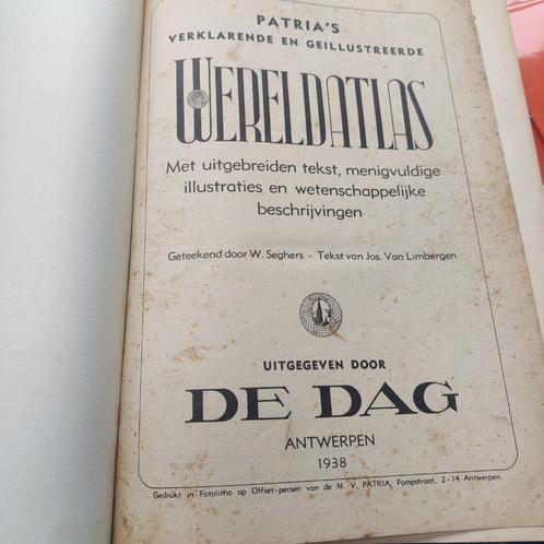 wereldatlas Patria Van Limbergen 1938, Boeken, Atlassen en Landkaarten, Zo goed als nieuw, Overige atlassen, Overige gebieden