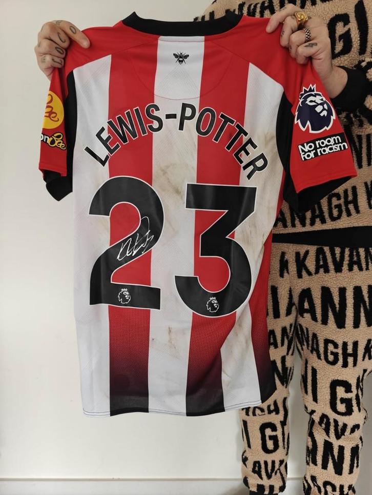Brentford matchworn shirt Potter met certificaat, Verzamelen, Sportartikelen en Voetbal, Shirt, Ophalen of Verzenden