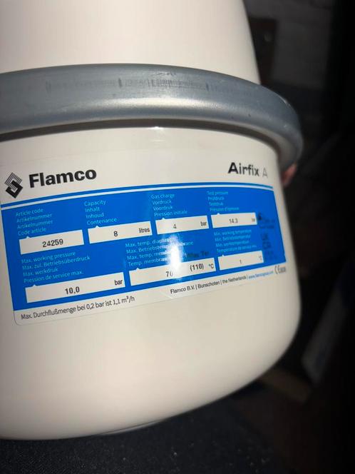 Flamco airfix 8, Doe-het-zelf en Bouw, Chauffageketels en Boilers, Boiler, Ophalen of Verzenden