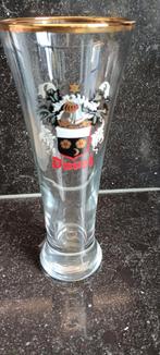 Oud fluit glas Duvel Moortgat met ander wapenschild en logo, Collections, Marques de bière, Enlèvement ou Envoi