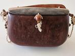 houten handtas vintage, Handtassen en Accessoires, Tassen | Damestassen, Ophalen of Verzenden, Handtas