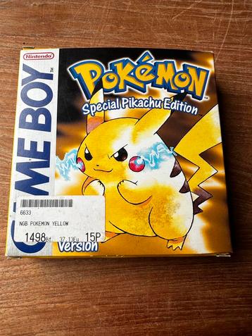 Pokémon yellow Pikachu Edition disponible aux enchères