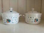 2 ovenpotjes Provincial Bouquet, Ophalen of Verzenden, Gebruikt