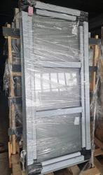 Nieuwe PVC raam  kleur zwart 88 cm x 204 cm matglas, Doe-het-zelf en Bouw, Nieuw, Dubbelglas, Gevelraam of Ruit, Ophalen