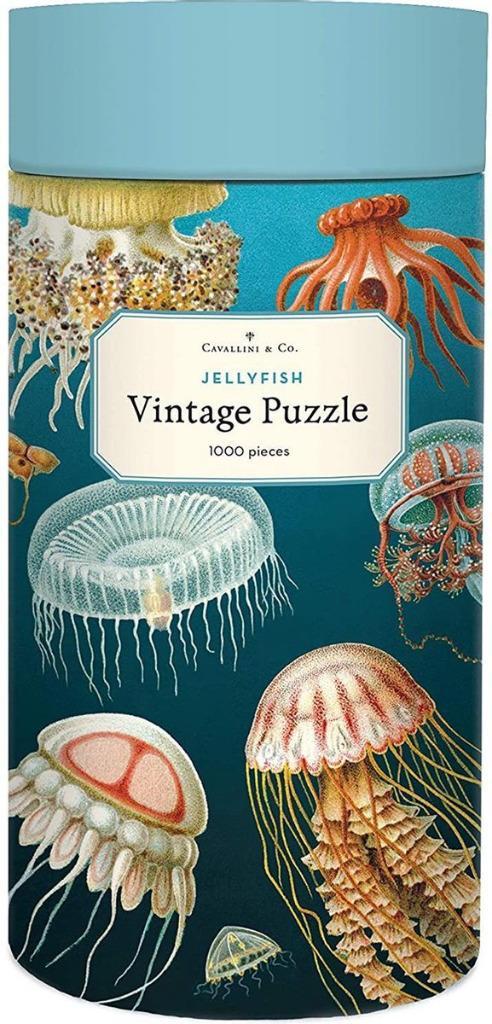 Cavallini & Co vintage puzzel - JellyFish 1000 stukjes, Hobby en Vrije tijd, Denksport en Puzzels, Zo goed als nieuw, Legpuzzel