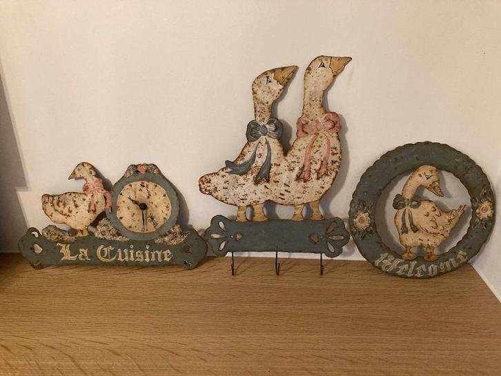 set oude, vintage metalen ornamenten samen 20 euro, Antiek en Kunst, Antiek | Brons en Koper, Ophalen of Verzenden