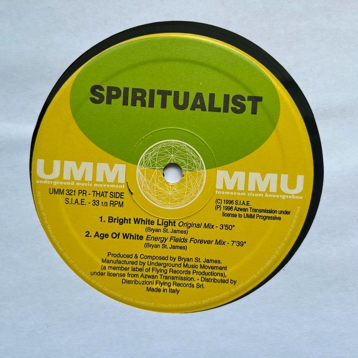 Spiritualist ‎– Age Of White (UMM Records, 1996), Cd's en Dvd's, Vinyl | Dance en House, Gebruikt, Techno of Trance, 12 inch, Verzenden