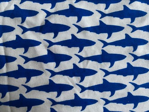 Dikke tricot met haaienprint van Baba - 50x160 cm, Hobby en Vrije tijd, Stoffen en Lappen, Nieuw, 120 cm of meer, 30 tot 200 cm