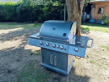 GasBBQ Permasteel – 4 branders + zijbrander + achterbrander beschikbaar voor biedingen