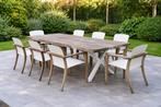 Luxe design tuinset: Royal Botania 8 stoelen + grote tafel, Tuin en Terras, Ophalen, Hout