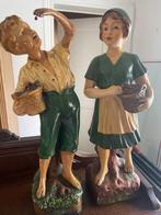 Paire de statues anglaises en plâtre, Ophalen