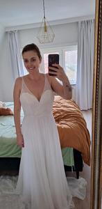 Trouwjurk, Kleding | Dames, Gelegenheidskleding, Ophalen, Overige typen, Wit, Maat 42/44 (L)