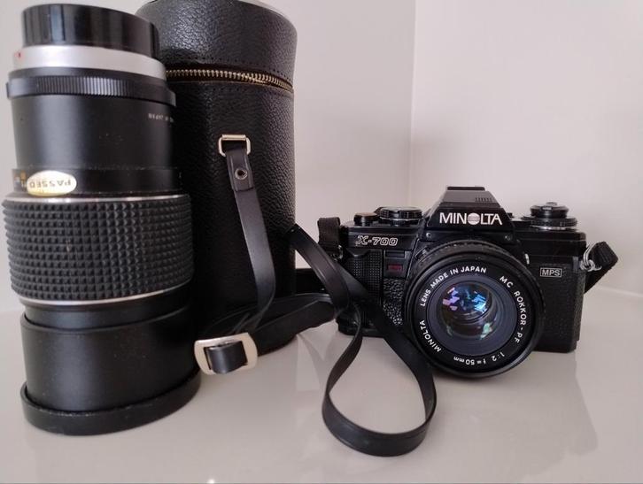 Minolta X700 Camera met een Minolta MC Rokkor PF 50mm  1.2, Audio, Tv en Foto, Fotocamera's Analoog, Gebruikt, Minolta, Ophalen of Verzenden