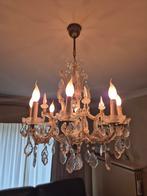 Kroonluchter Maria Theresa 8 lichten/armen (glas/messing), Huis en Inrichting, Lampen | Kroonluchters, Ophalen, Zo goed als nieuw